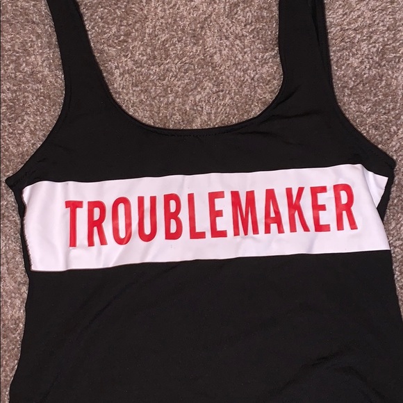 Troublemaker One Piece Swimming Suite - Picture 2 of 4